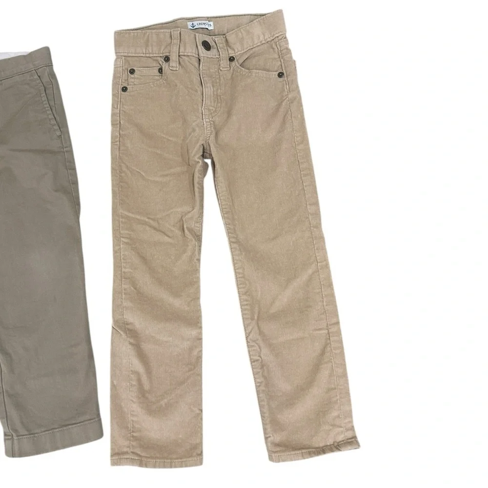 Crewcuts pair of Casual Tan cords & khaki cotton Pants size 5(boys)